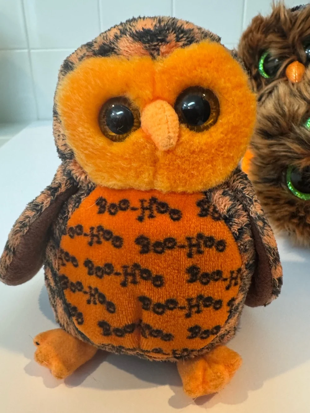 LUC ty halloween beanie babies boos Owl Pet Toy Set of 3 Plushies